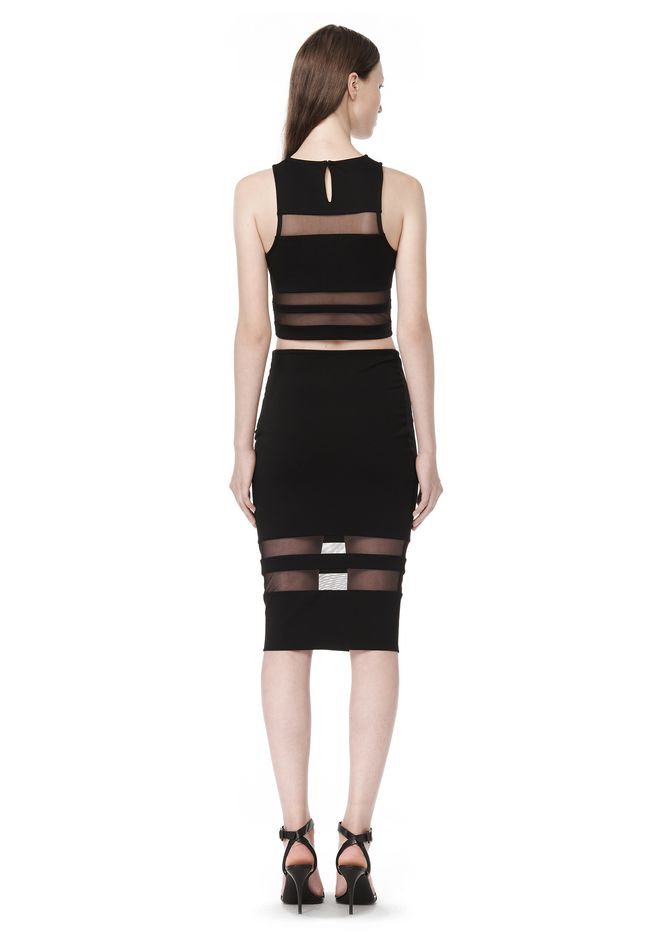 Alexander Wang ‎mesh Stripe Pencil Skirt ‎ ‎skirtdel‎ Official Site 