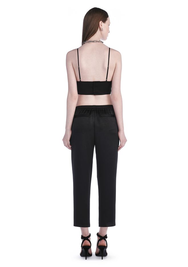 Alexander Wang ‎STRETCH SATIN TRACKPANT WITH ELASTIC WAISTBAND ‎ ‎PANTS‎ Official Site