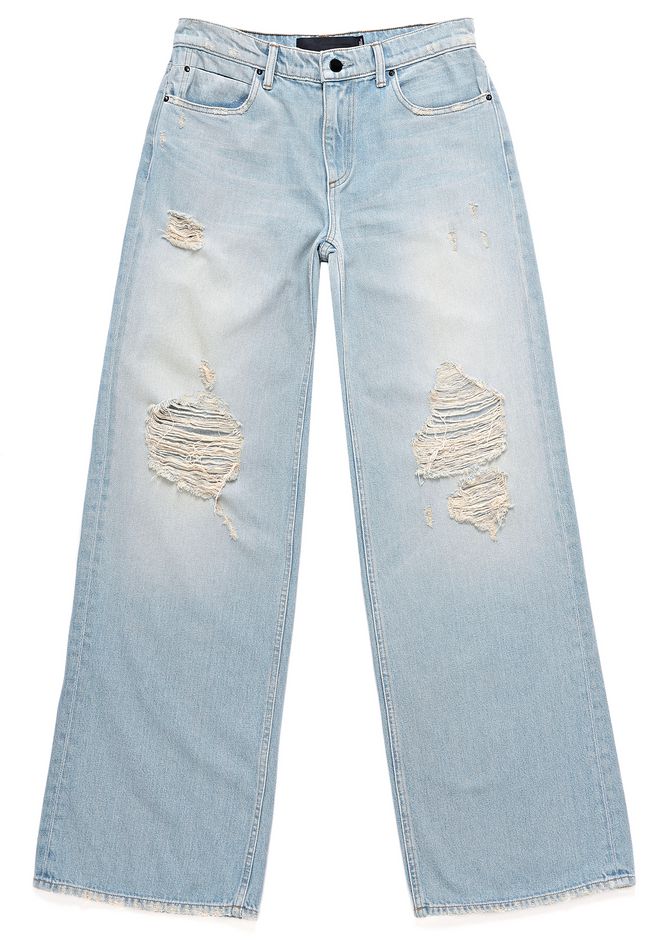 Alexander Wang ‎DRAG SCRATCH WIDE LEG JEAN ‎ ‎DENIM‎ | Official Site