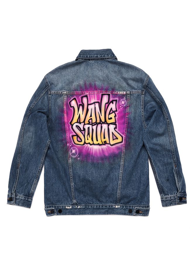 Alexander Wang ‎AIRBRUSHED DAZE OVERSIZED DENIM JACKET ‎ ‎DENIM ...