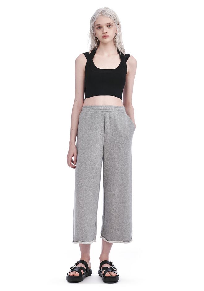 cotton wide leg sweatpants