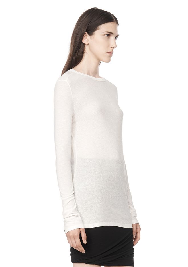 Alexander Wang ‎SLUB CLASSIC LONG SLEEVETEE ‎ ‎TEE‎ |Official Site