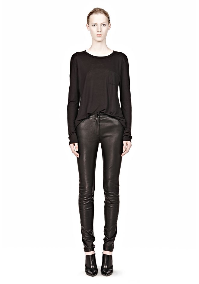 Alexander Wang ‎CLASSIC LONG SLEEVE TEE WITH POCKET ‎ ‎Long Sleeve t ...