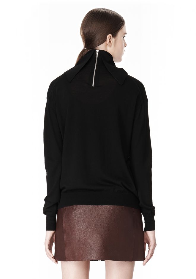 Alexander Wang ‎PULLOVER WITH ZIP BANDANA ‎ ‎TOP‎ | Official Site