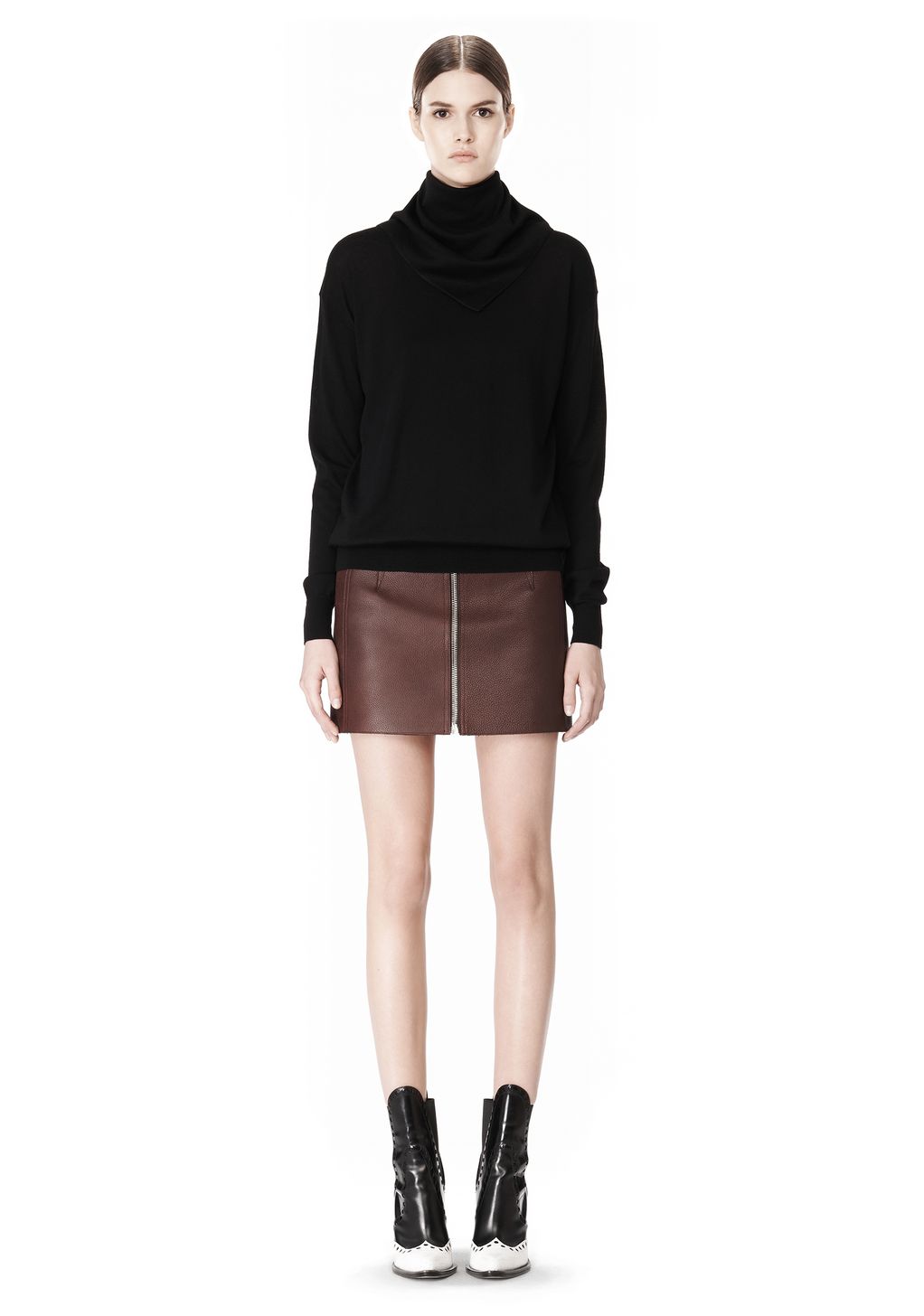 Alexander Wang ‎PULLOVER WITH ZIP BANDANA ‎ ‎TOP‎ | Official Site