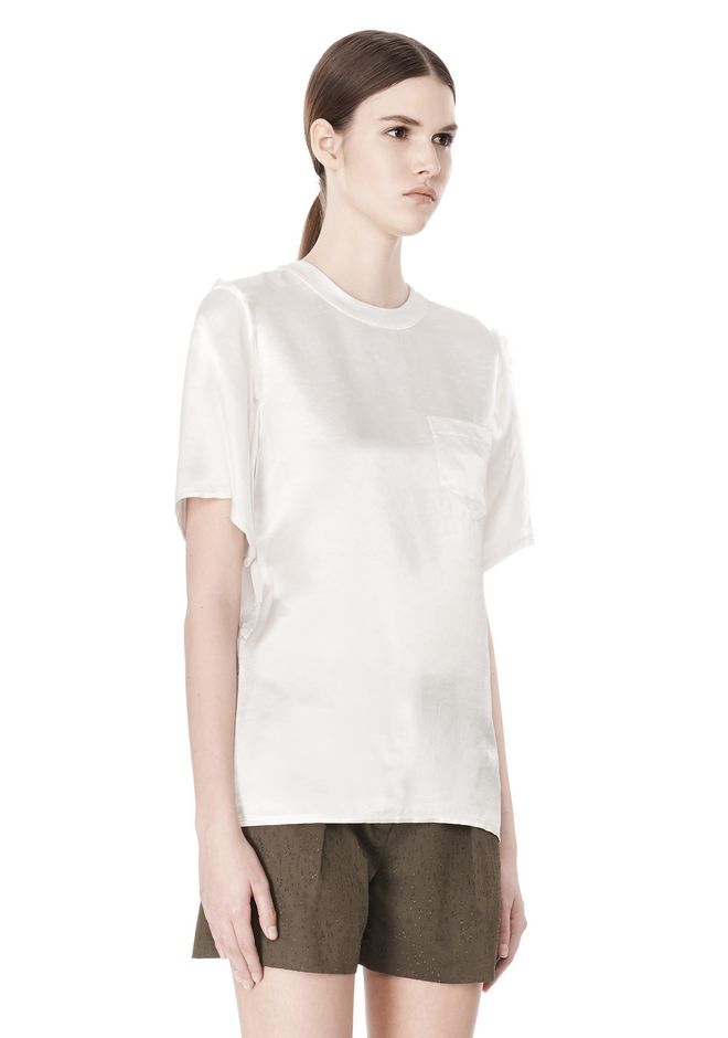 Alexander Wang ‎T SHIRT WITH EXPOSED DISTRESSED BACK ‎ ‎TOP‎ | Official ...