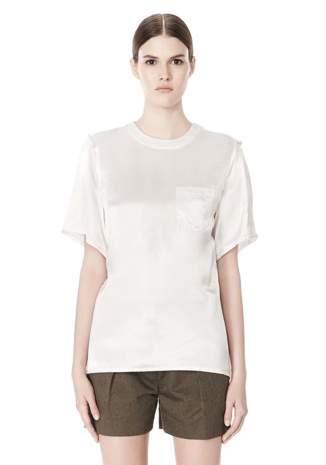 Alexander Wang ‎T SHIRT WITH EXPOSED DISTRESSED BACK ‎ ‎TOP‎ | Official ...