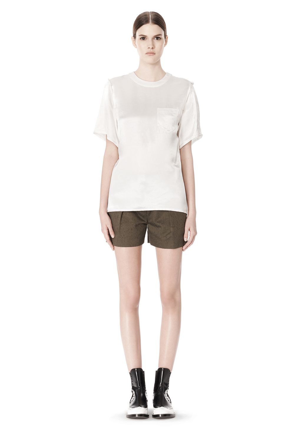 Alexander Wang ‎T SHIRT WITH EXPOSED DISTRESSED BACK ‎ ‎TOP‎ | Official ...