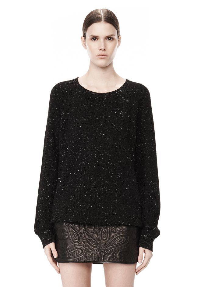 Alexander Wang ‎CASHMERE DONEGAL PULLOVER ‎ ‎Crewneck‎ | Official Site