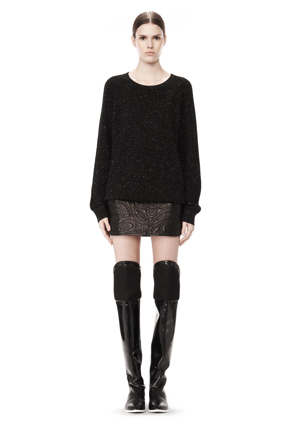 Alexander Wang ‎CASHMERE DONEGAL PULLOVER ‎ ‎Crewneck‎ | Official Site