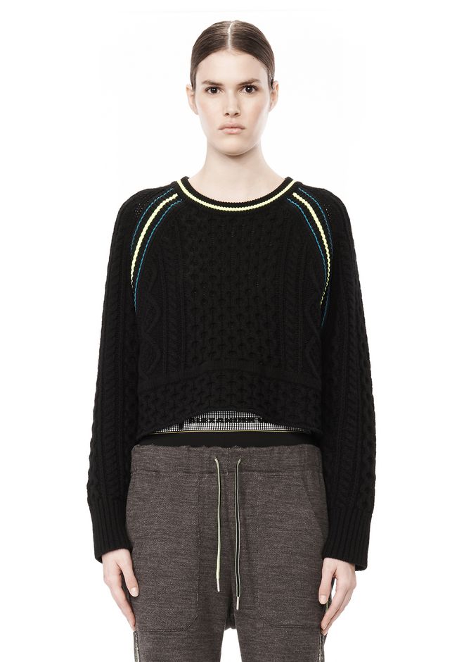 Alexander Wang ‎MERINO BLEND PULLOVER WITH RIB DETAIL ‎ ‎TOP ...
