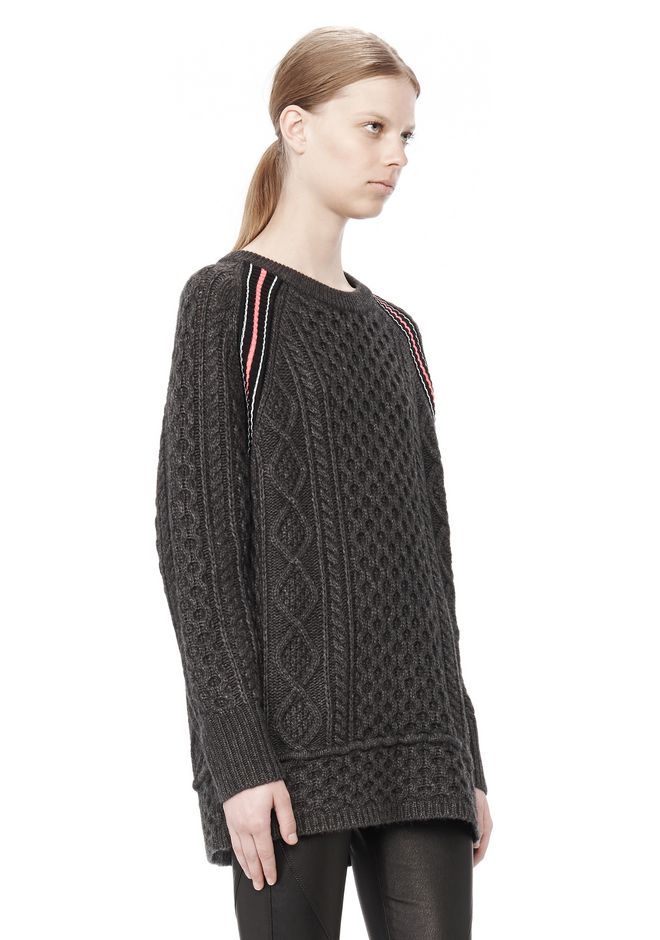 Alexander Wang ‎MERINO BLEND TUNIC WITH RIB DETAIL ‎ ‎TOP‎ | Official Site