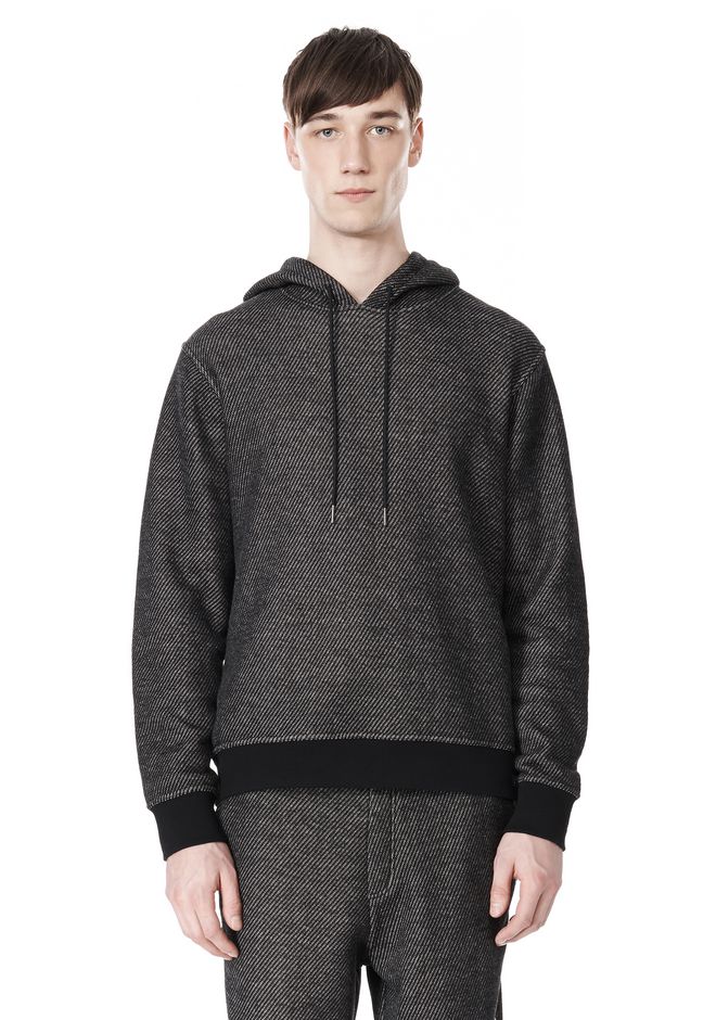 Alexander Wang ‎COTTON TWILL KNIT FRENCH TERRY HOODIE ‎ ‎TOP ...