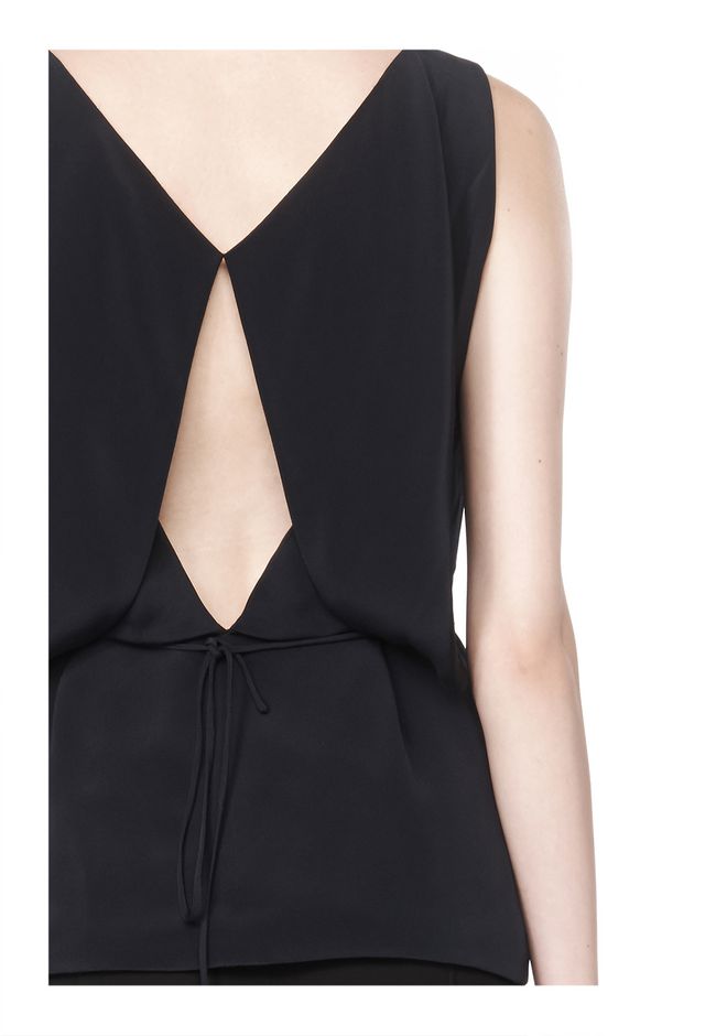 Alexander Wang ‎EXCLUSIVE TOP WITH FOLDED BACK DRAPE ‎ ‎TOP‎ | Official ...