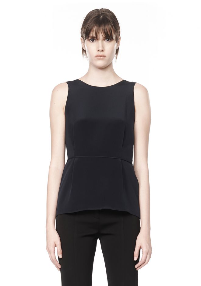 Alexander Wang ‎EXCLUSIVE TOP WITH FOLDED BACK DRAPE ‎ ‎TOP‎ | Official ...