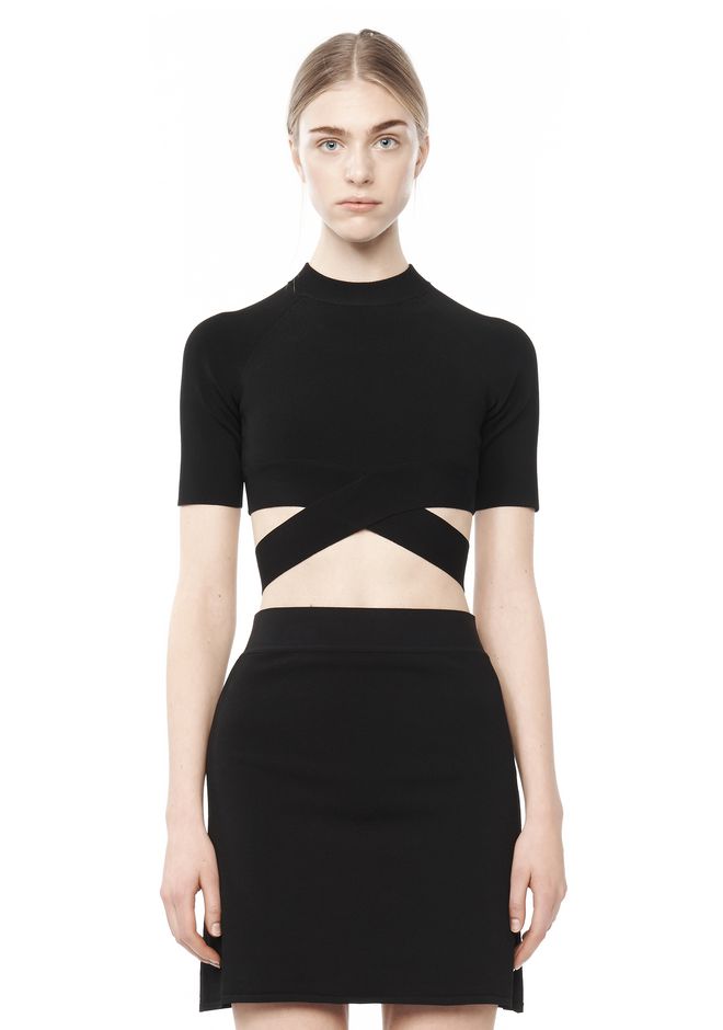 Alexander Wang ‎CRISS CROSS CROP TOP ‎ ‎TOP‎ | Official Site