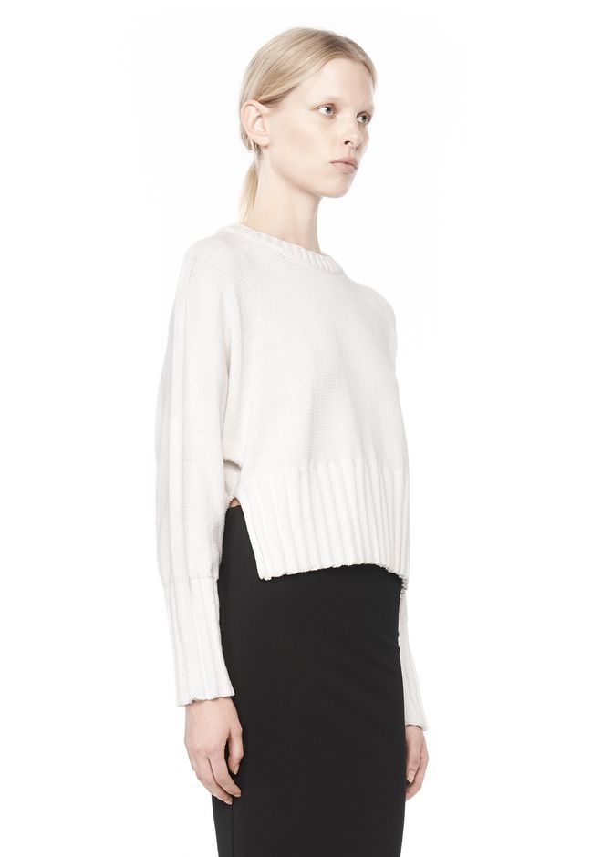 Alexander Wang ‎CHUNKY CROPPED SWEATER ‎ ‎TOP‎ | Official Site