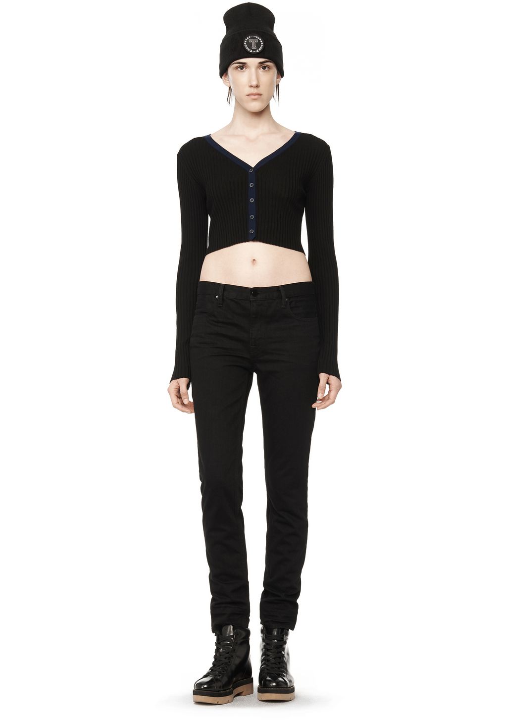 Alexander Wang ‎CROPPED BUTTON DOWN CARDIGAN ‎ ‎TOP‎ | Official Site