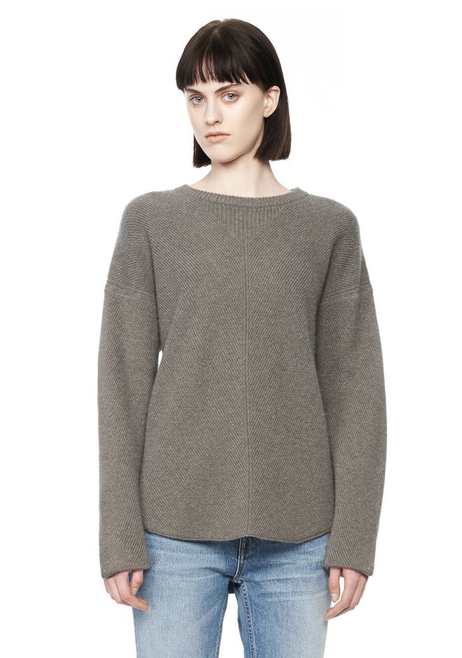 Alexander Wang ‎OVERSIZED PULLOVER WITH SHIRT TAIL HEM ‎ ‎TOP ...