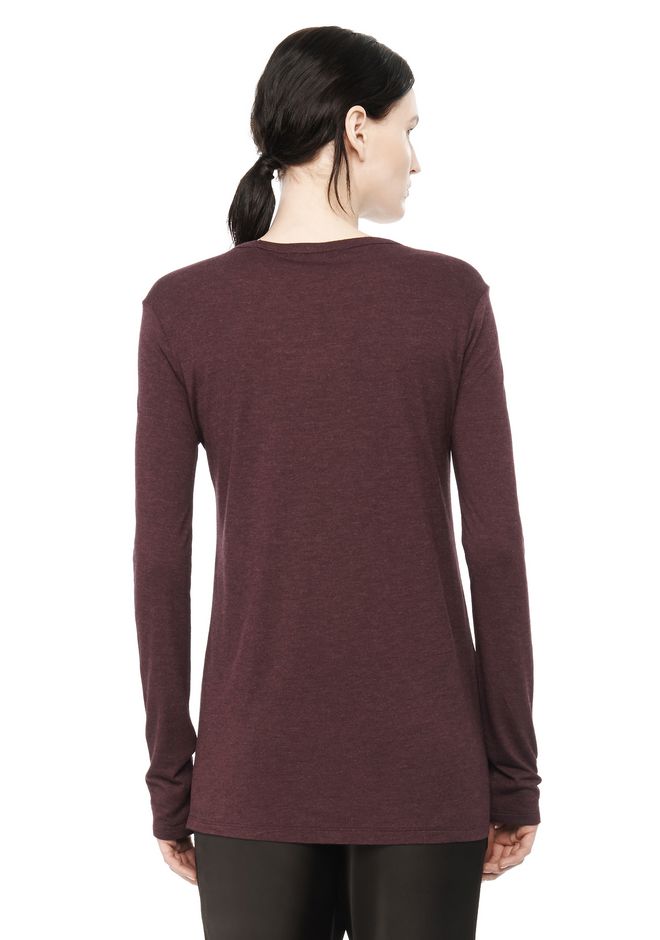 Alexander Wang ‎classic Long Sleeve Tee With Pocket ‎ ‎top‎ Official Site