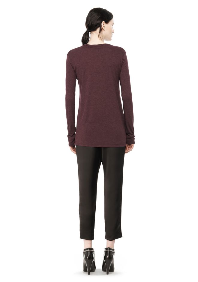 Alexander Wang ‎CLASSIC LONG SLEEVE TEE WITH POCKET ‎ ‎TOP‎ | Official Site