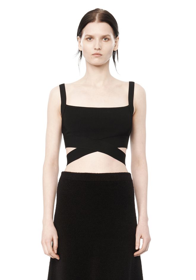 Alexander Wang ‎CRISS CROSS BRALETTE ‎ ‎TOP‎ | Official Site