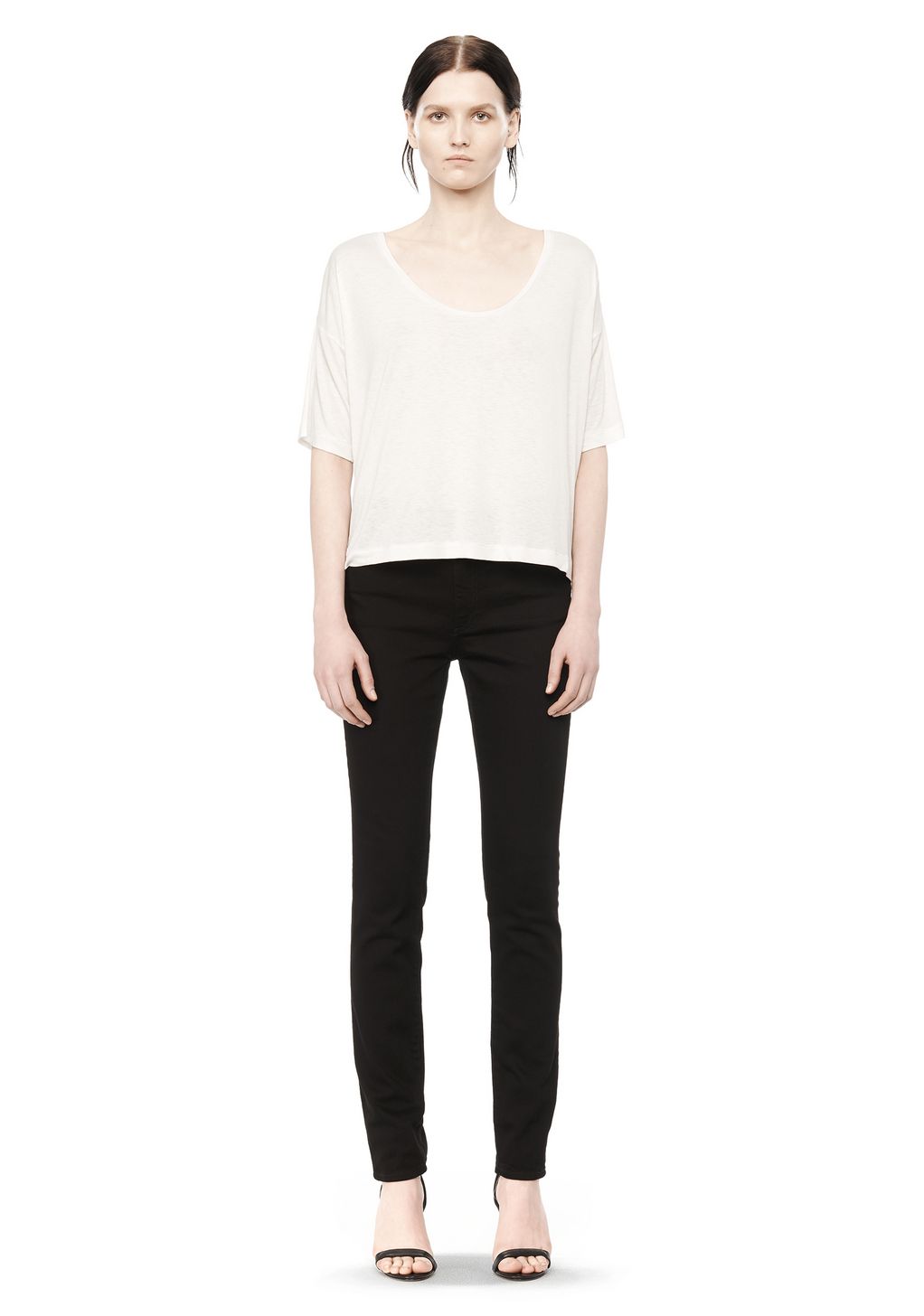 Alexander Wang ‎CLASSIC SHORT SLEEVE LOW NECK TEE ‎ ‎Short Sleeve t ...