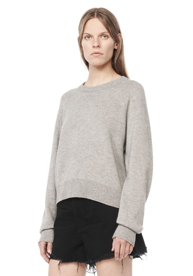 Alexander Wang ‎CASHWOOL CROPPED SWEATER ‎ ‎TOP‎ | Official Site