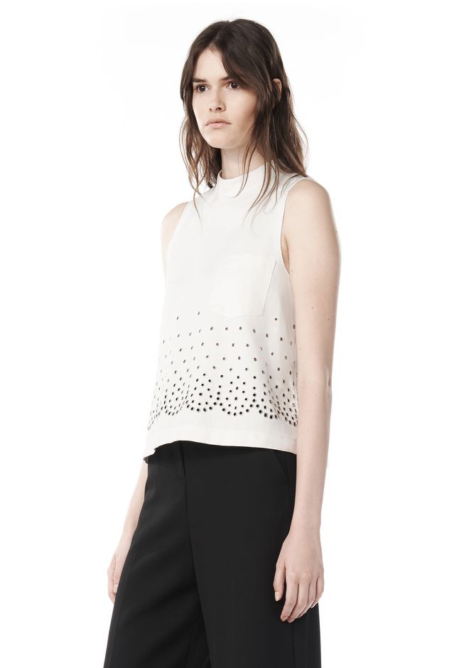 Download Alexander Wang ‎MOCK NECK A LINE SHELL TOP ‎ ‎TOP ...