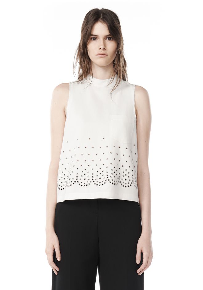 Download Alexander Wang ‎MOCK NECK A LINE SHELL TOP ‎ ‎TOP ...