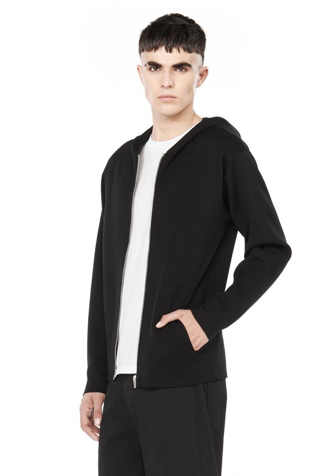 Alexander Wang ‎ZIP HOODIE WITH SEAMLESS POCKET ‎ ‎TOP‎ | Official Site