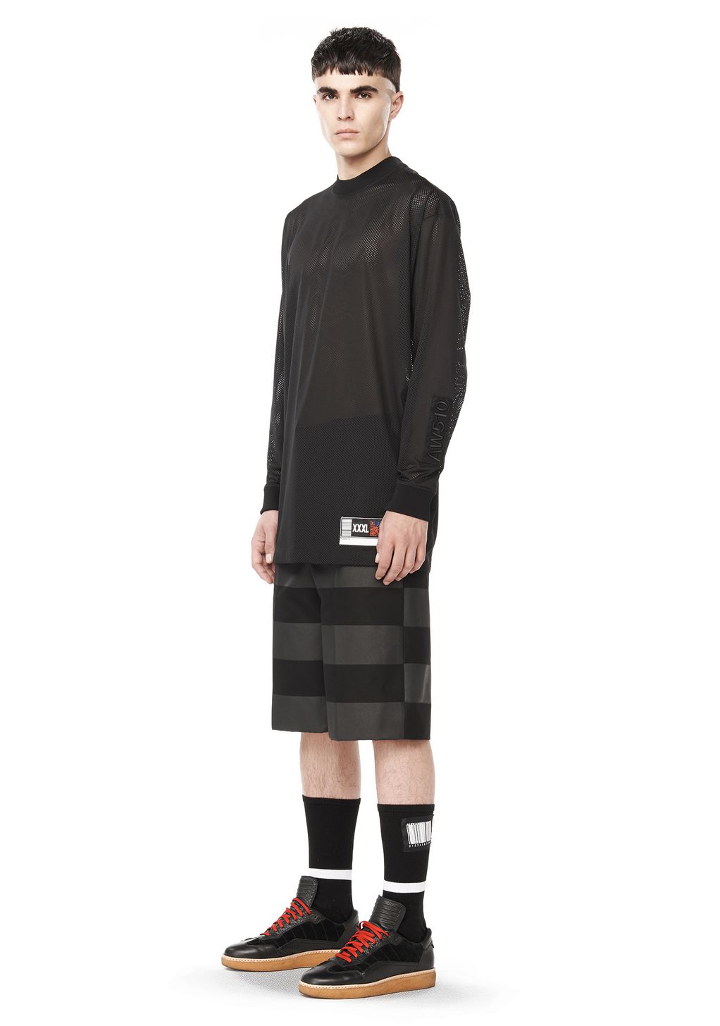 Download Alexander Wang ‎OVERSIZED MOCK NECK LONG SLEEVE JERSEY ‎ ‎TOP‎ | Official Site