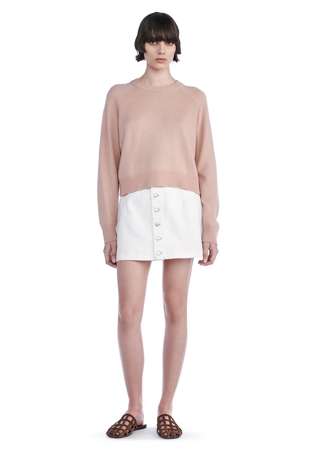 Alexander Wang ‎CASHWOOL CROPPED SWEATER ‎ ‎TOP‎ | Official Site