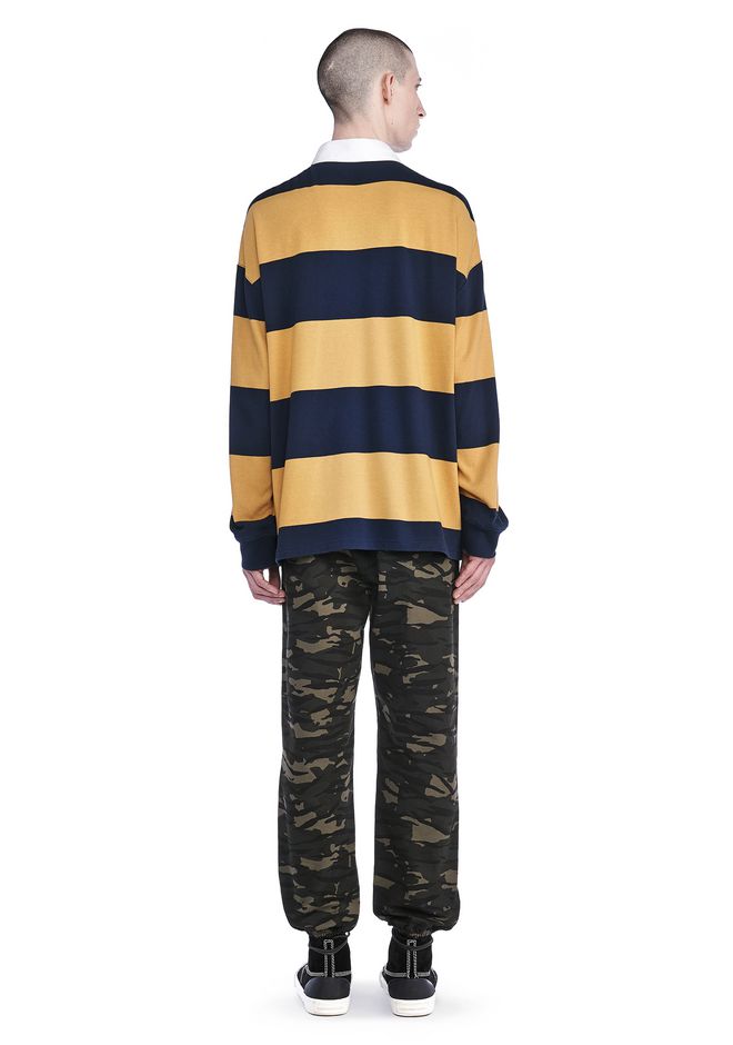 Alexander Wang ‎STRIPED LONG SLEEVE COLLARED RUGBY SHIRT ‎ ‎TOP ...