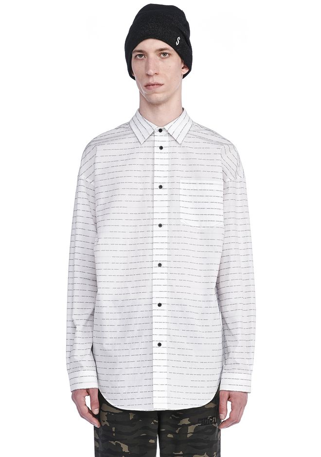 Alexander Wang ‎GRAPHIC JACQUARD COLLARED SHIRT ‎ ‎SHIRT‎ | Official Site