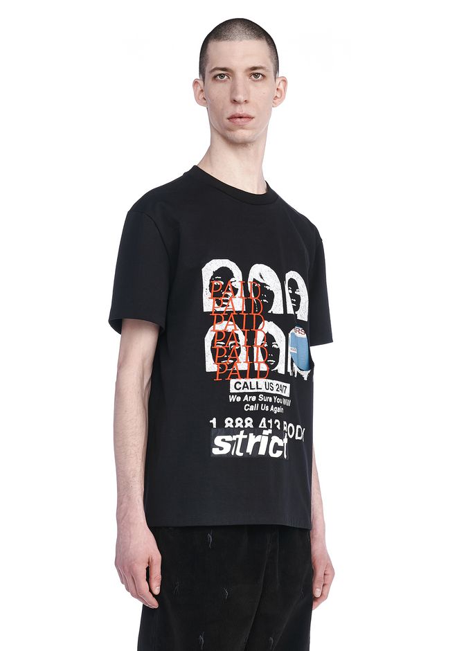 Alexander Wang ‎COLLAGED ARTWORK T SHIRT ‎ ‎TOP‎ | Official Site