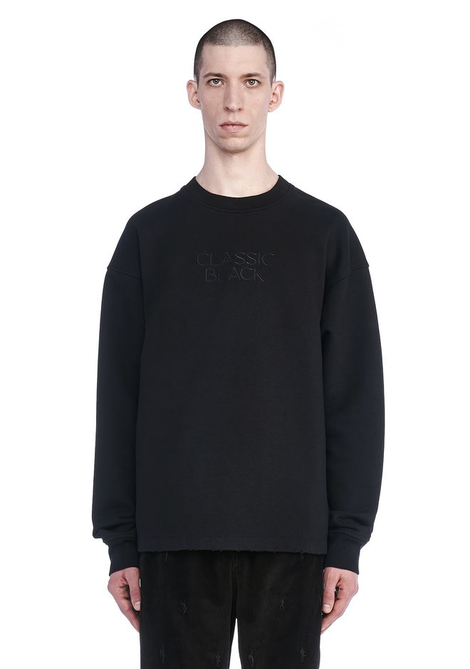 Alexander Wang ‎CLASSIC BLACK EMBROIDERED SWEATSHIRT ‎ ‎TOP‎ | Official ...