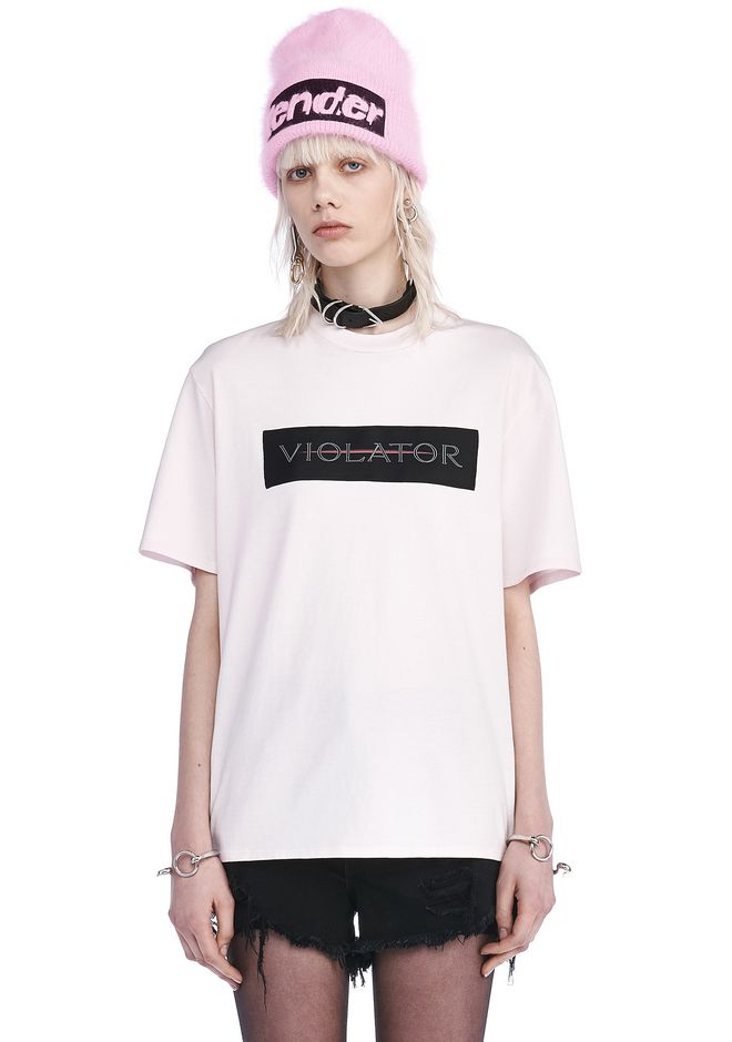 Alexander Wang ‎CREW NECK T SHIRT WITH PATCH ‎ ‎TOP‎ | Official Site