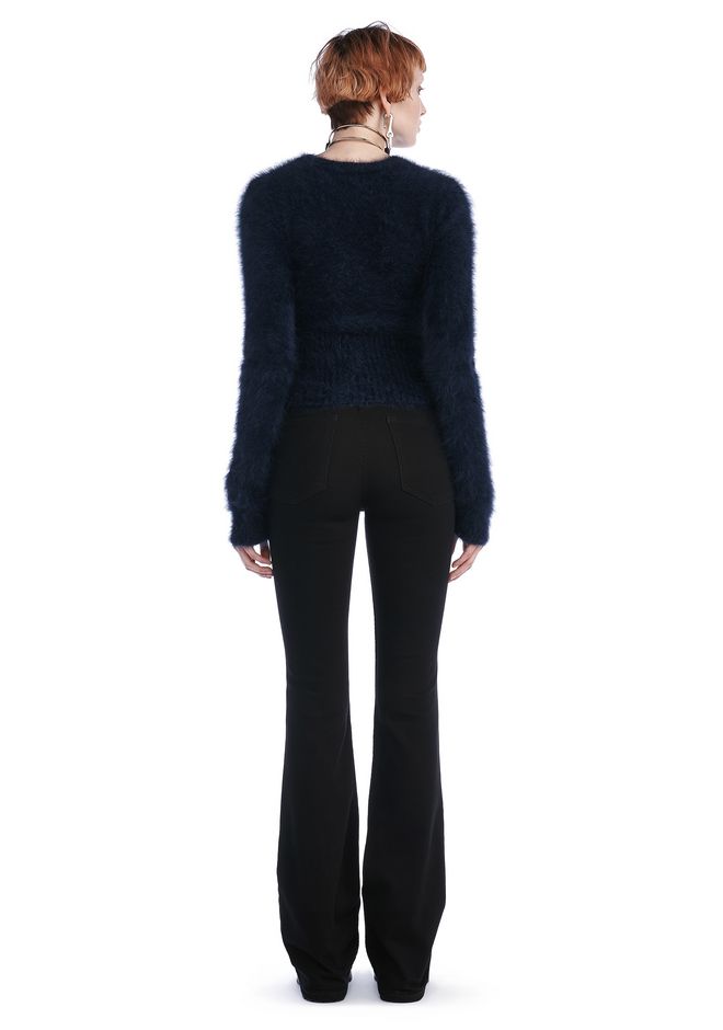 Alexander Wang ‎SHRUNKEN PULLOVER WITH STRICT EMBROIDERY ‎ ‎TOP