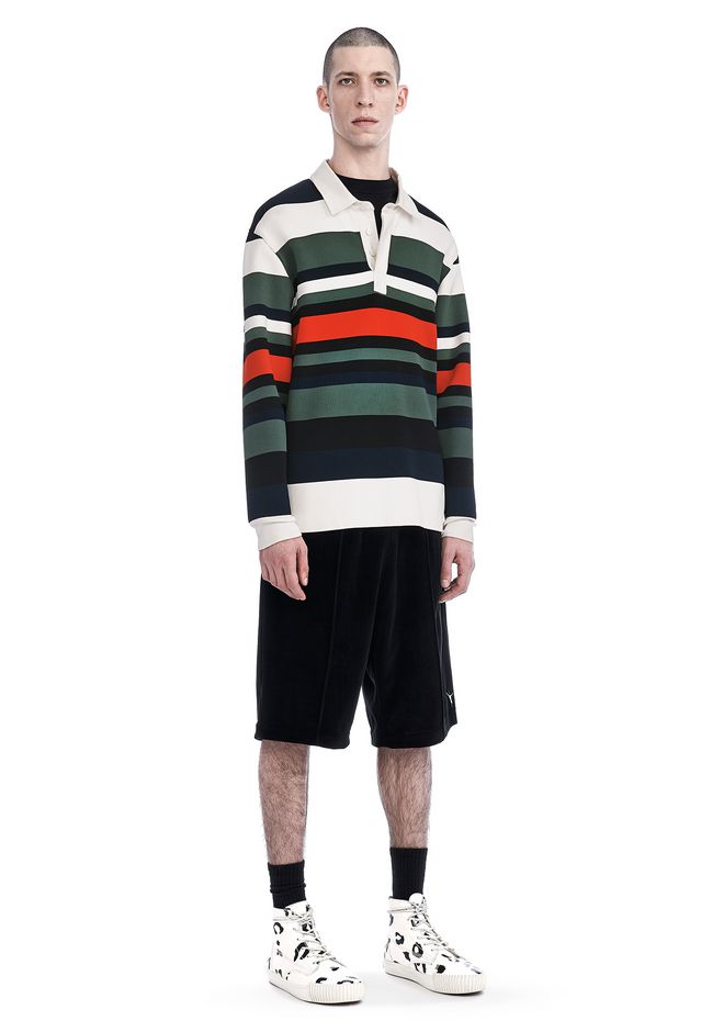 Alexander Wang ‎STRIPED HENLEY PULLOVER ‎ ‎TOP‎ | Official Site