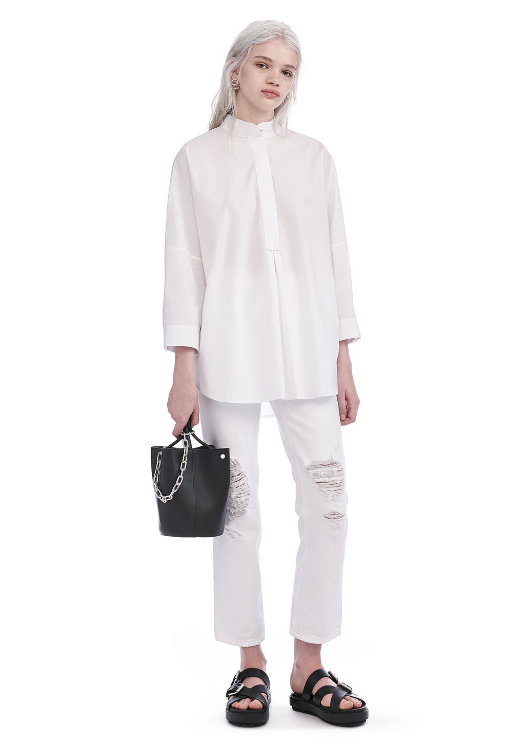 collared tunic shirt
