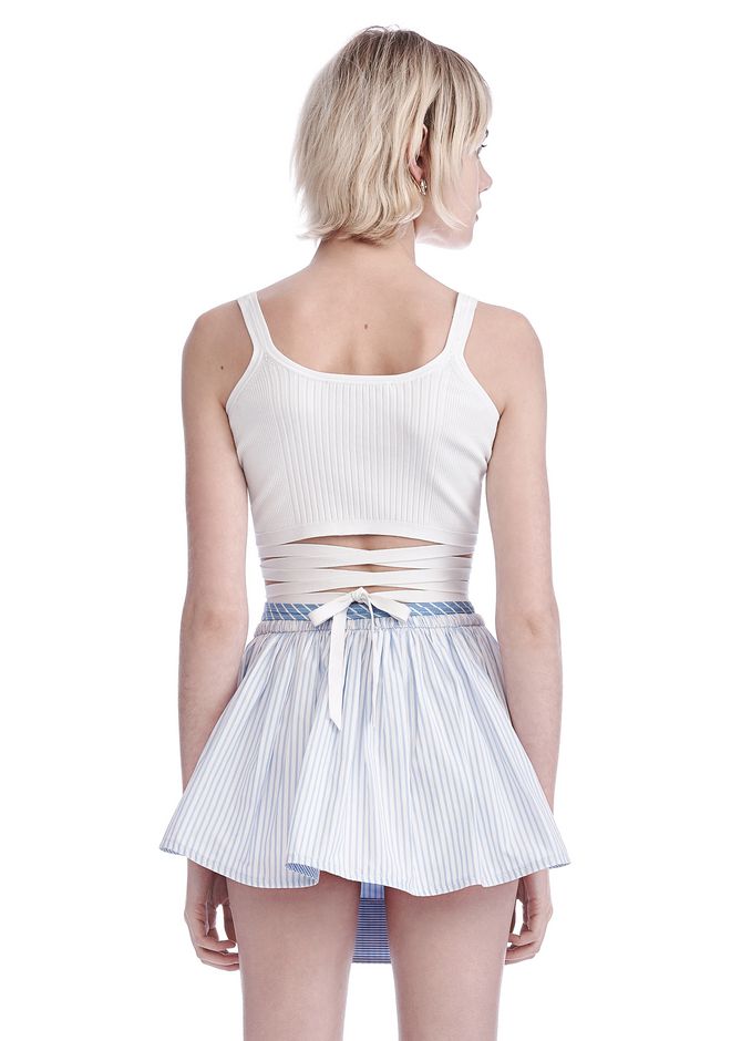 Alexander Wang ‎RIBBED WRAP BRA ‎ ‎TOP‎ Official Site