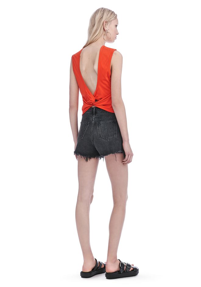 Alexander Wang ‎OPEN BACK TWIST TANK TOP ‎ ‎TOP‎ Official Site
