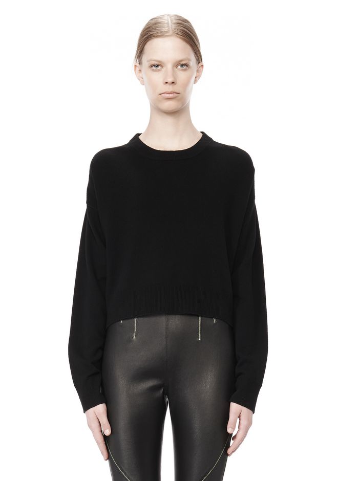 Alexander Wang ‎CREWNECK PULLOVER WITH POP COLOR DETAIL ‎ ‎TOP ...