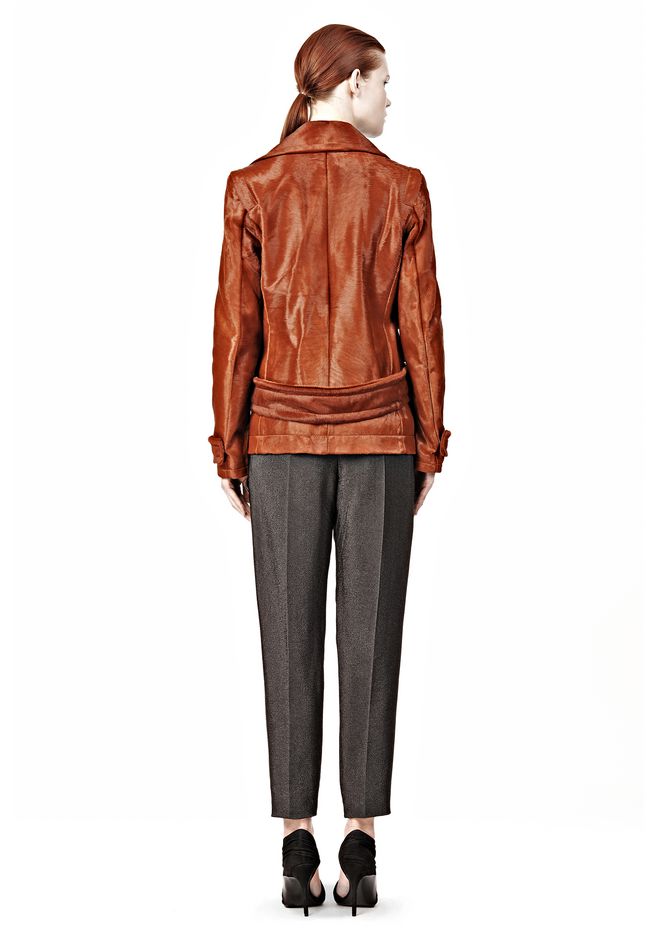 Alexander Wang ‎CROSS FRONT PONYHAIR JACKET ‎ ‎JACKETS AND OUTERWEAR