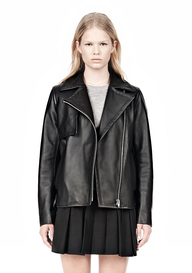 Alexander Wang ‎BOXY LEATHER JACKET ‎ ‎Jacket‎ | Official Site