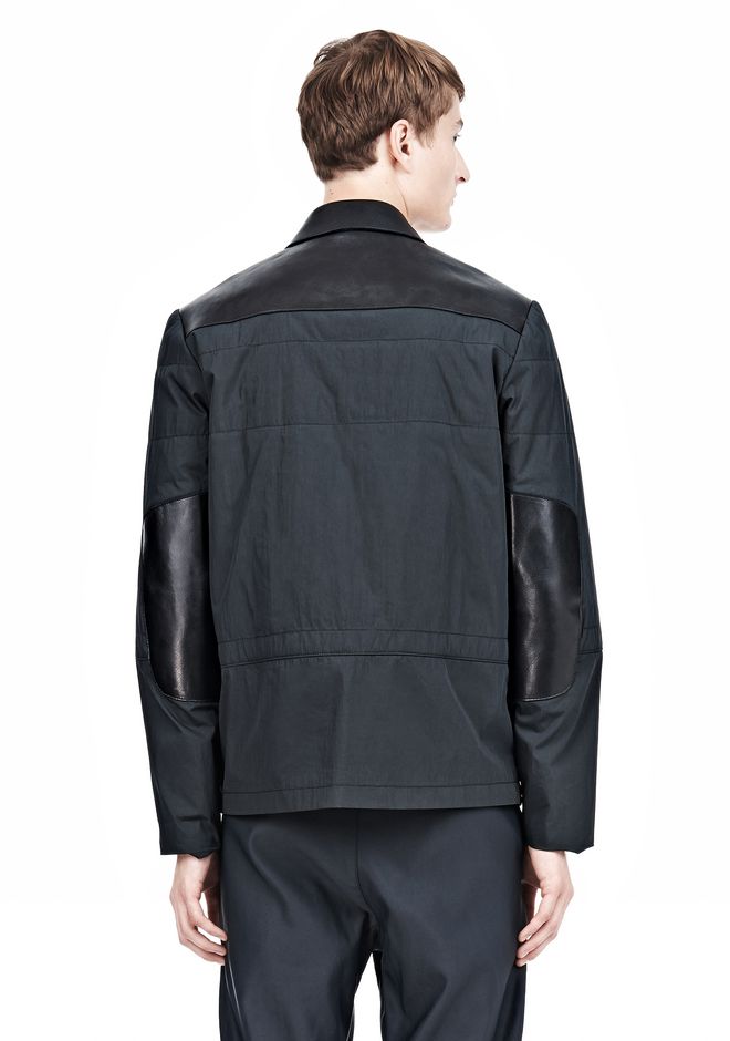 Alexander Wang ‎PADDED HUNTER JACKET WITH BONDED LEATHER COMBO ...