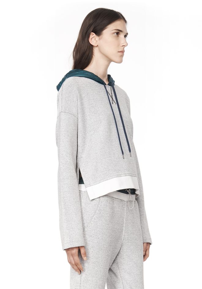 Alexander Wang ‎FRENCH TERRY SWEATSHIRT WITH HOOD ‎ ‎TOP‎ | Official Site