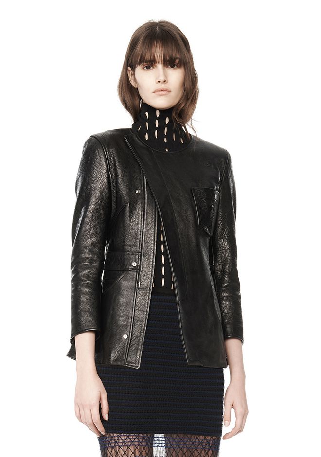 Alexander Wang ‎DECONSTRUCTED MOTO JACKET ‎ ‎JACKETS AND OUTERWEAR ...
