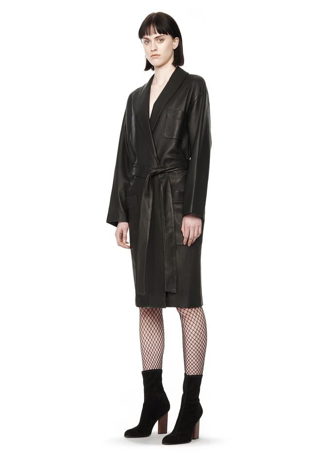 Alexander Wang ‎LEATHER BATHROBE COAT ‎ ‎JACKETS AND OUTERWEAR ...